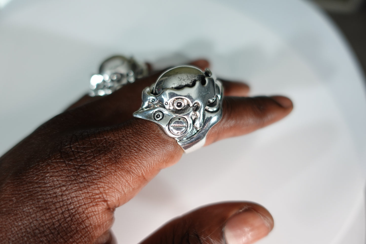 Chrome Punk Ring