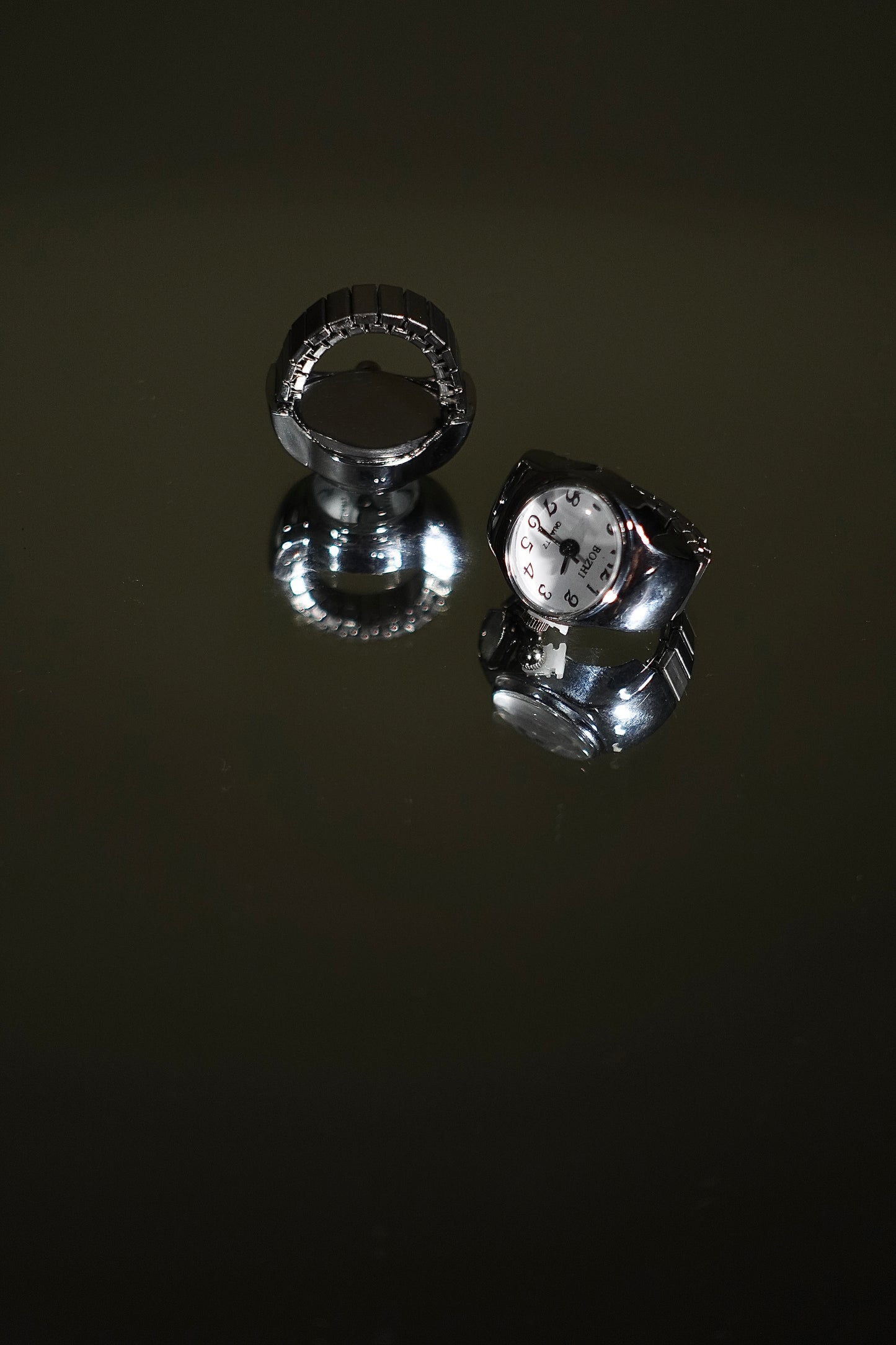 White Face Ring Watch