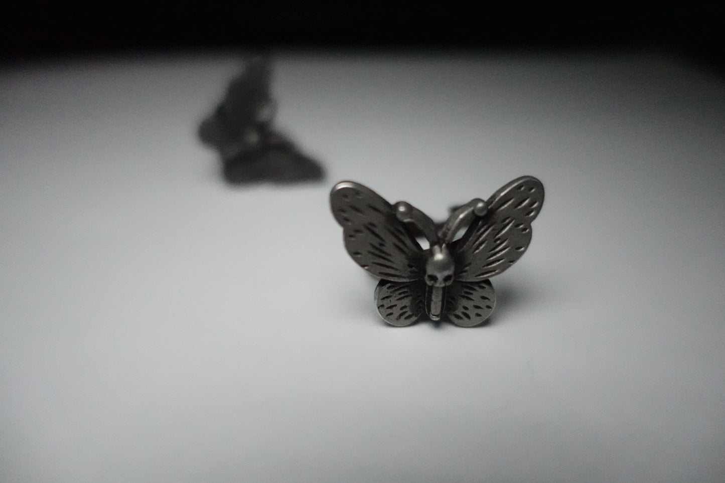 Skull butterfly ring