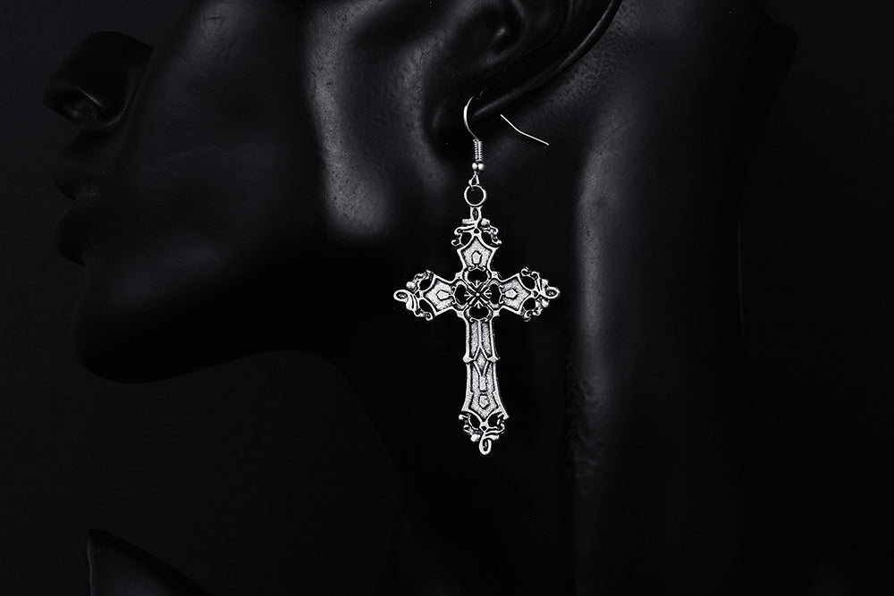 Gothic Cross Earring